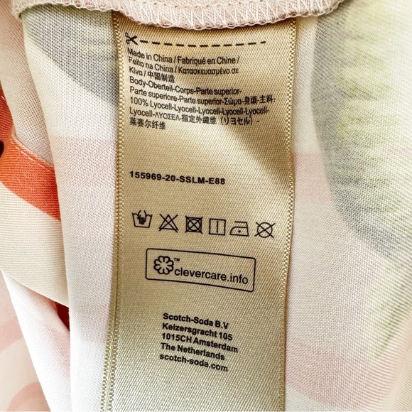 Anthropologie Scotch & Soda Holiday Tropical Shirt Dress Size XS - Picture 11 of 16